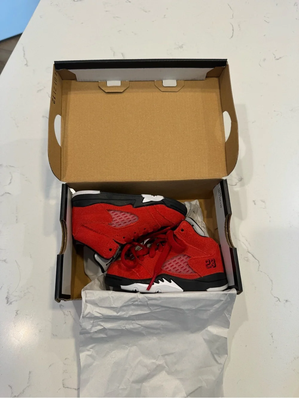 Toddler Nike Air Jordan 5 Retro Raging Bull Red 2021 (TD) 440890-600 Size 6C